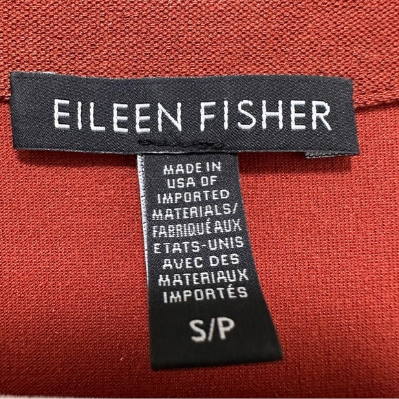 Eileen Fisher Wrap Front Stretchy Washable Crepe Jumpsuit in Rust Red Size Small - Picture 5 of 8